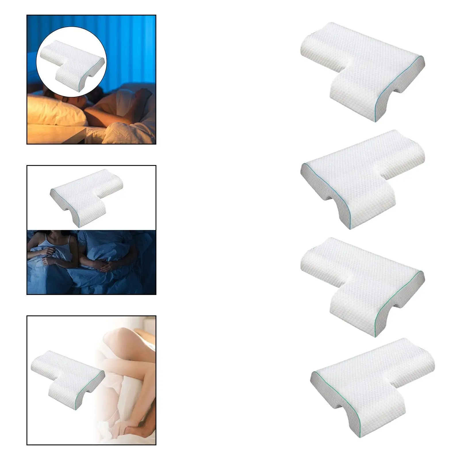 Couples Merging Pillow Side Sleeping Pillow with Arm Hole Cuddle Pillow