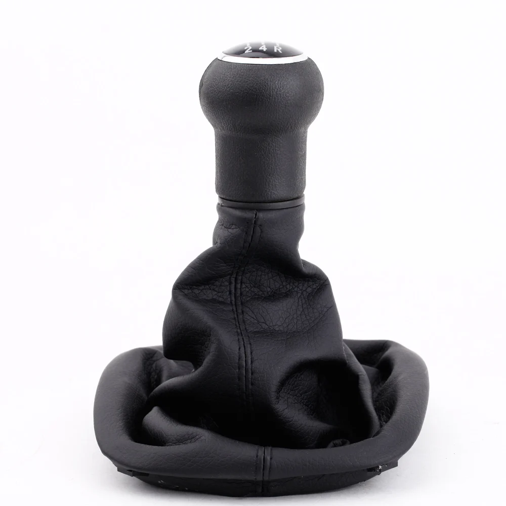 

New 5 Speed Gear Shift Knob Gaitor Boot Black PU Leather Shift Knob Boot for VW Passat B5 Volkswagen