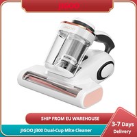 JIGOO J300 Dual-Cup Ultrasonic Vacuum Cleaner with Dust Mite Sensor 500W UV Light & Intelligent Metal Brushroll 13KPa Suction