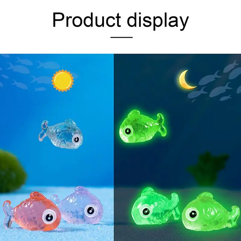 Artificial Fish Resin Colorful Fake Fish Luminous Small Medium Fish Tank Aquarium Desktop Home Landscape Decoration Ornament