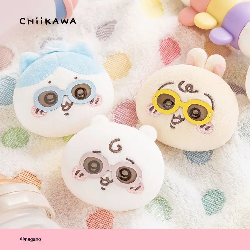 

Набор плюшевых значков-брошей Chiikawa Baby Series в виде солнцезащитных очков, 3 шт., милые мультяшные персонажи, термоклеевые нашивки для сумок и одежды