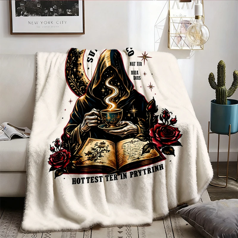 Suriel Tea Co Flannel Blanket, Fantasy Reader, A Court of Thorns and Roses, Bookish Merch
