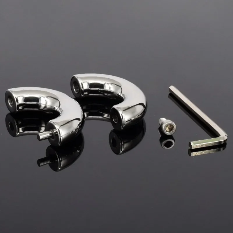 Male Scrotum Testis Restraint Heavy Cock Penis Rings Metal Chastity Device Ball Stretcher Sex Toys for Men Gay Delay Ejaculation - Image 3