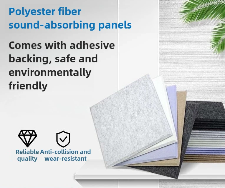 30x30cm Peel & Stick Acoustic Wall Panels - Black Soundproof Felt Tiles for Home Theater Studio Background, Self-Adhesive