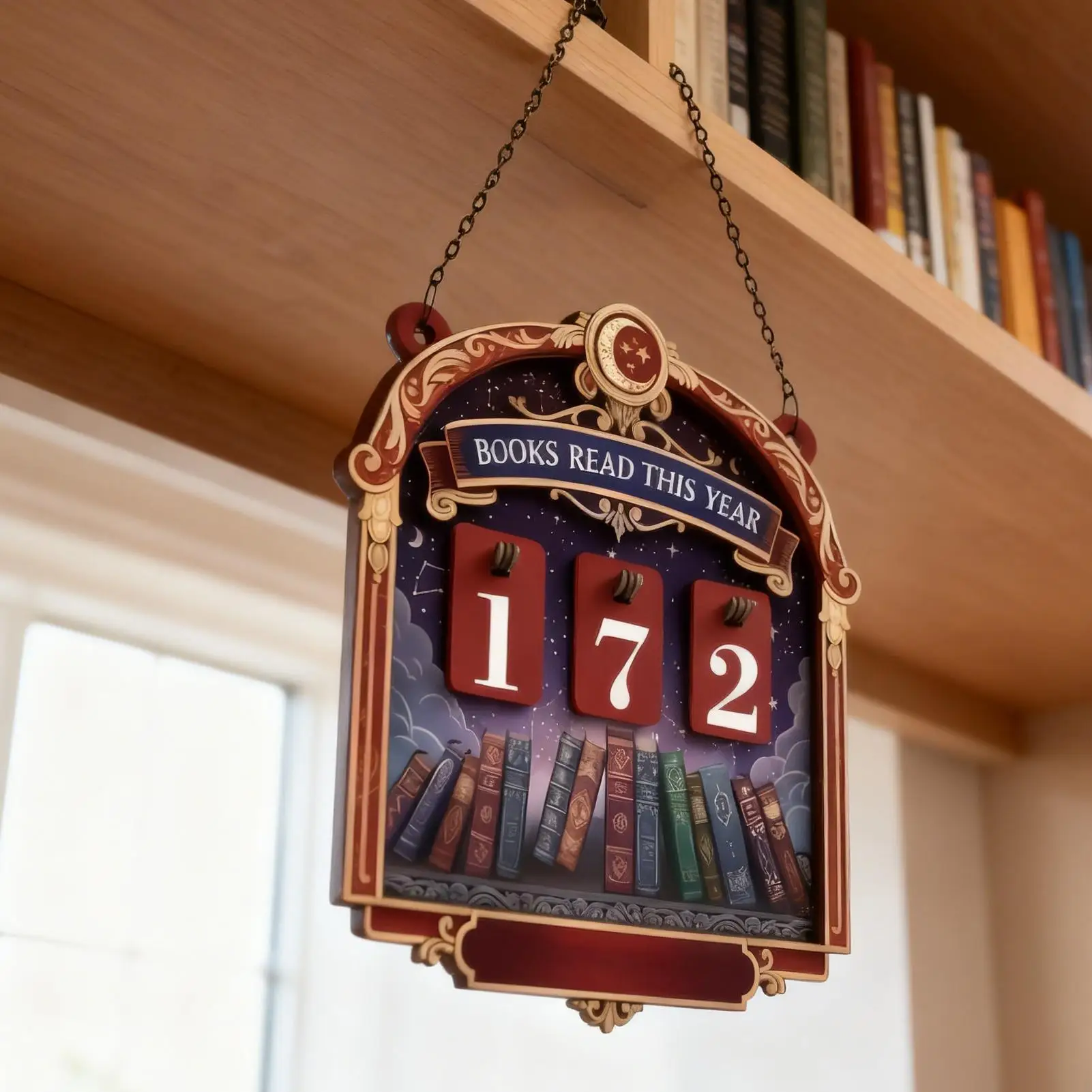 Bücher, die dieses Jahr gelesen wurden, Holzschild mit 30 Nummern für Zuhause, Schlafzimmer, Arbeitszimmer, Arbeitsplatz, Bibliothek, Tischdekoration