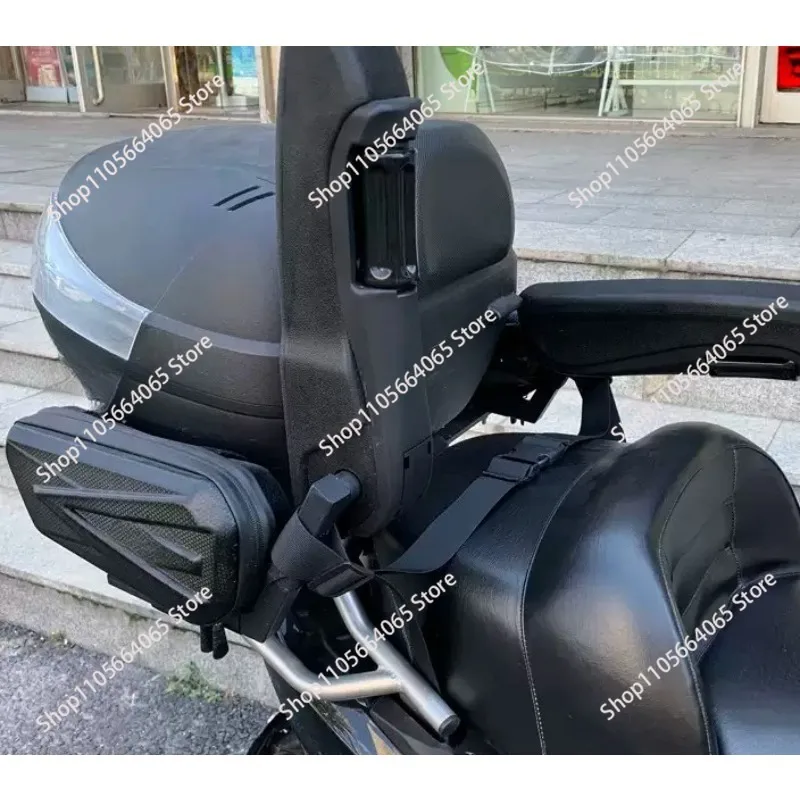Motorcycle rear seat safety armrest, foldable tension electric vehicle pedal  universal armrest modification