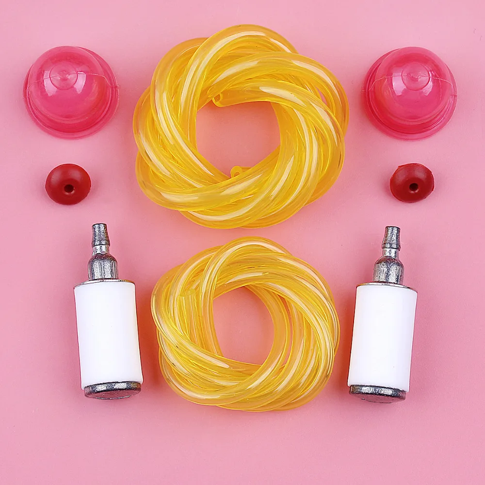 Fuel Filter Line Hose Primer Bulb Check Valve Kit For Poulan P1500 P2500 P3500 P4500 PP025 PP125 PP325 Trimmer Part