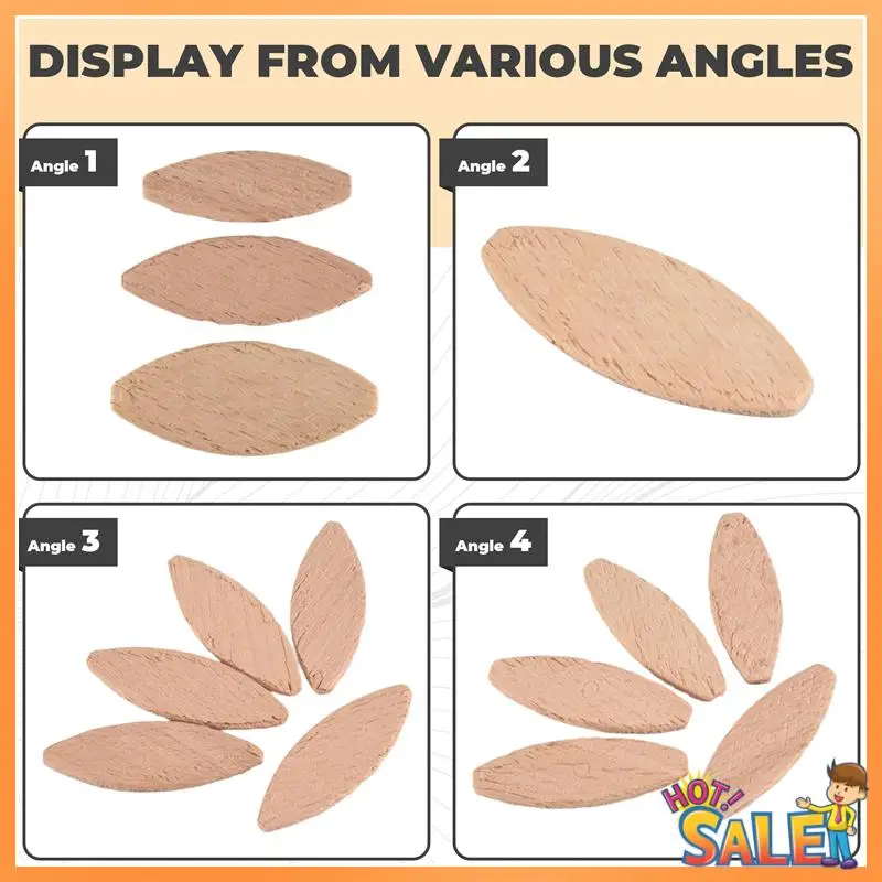 

AB68 450 Pieces Beechwood Joiner Biscuits Number 0, 10, 20 Wood Joining Biscuits Beech Wood Chips For Crafting Woodworking