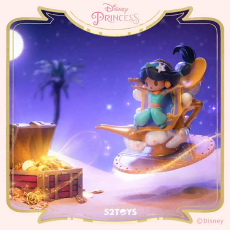 

2025 Disney Ariel Snow White Teacup Sweetheart Blind Box Toy 52toys Trendy Play Ornament Girl Birthday Gift Genuine Doll