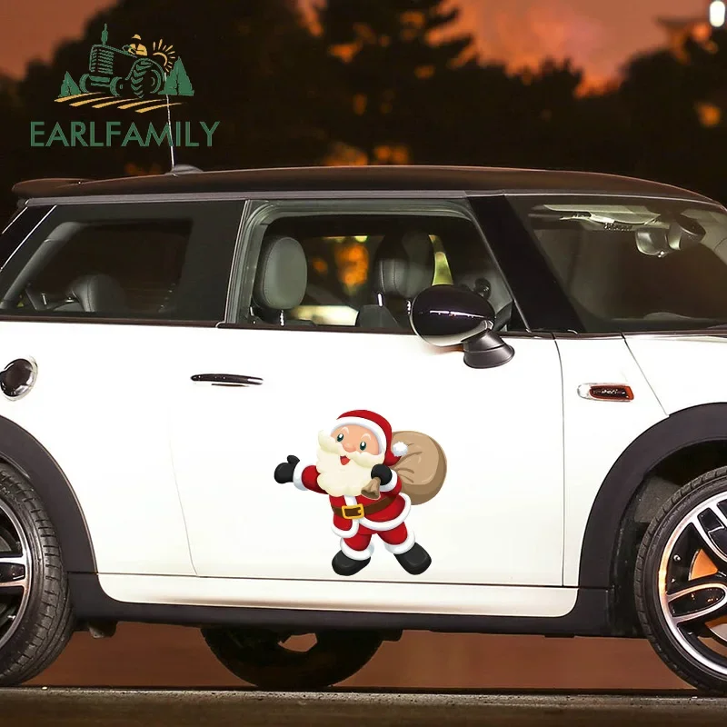EARLFAMILY 43cm x 41.6cm for Christmas Vinyl Material Car Stickers Waterproof Decal Scratch-Proof Motorcycle Decoration