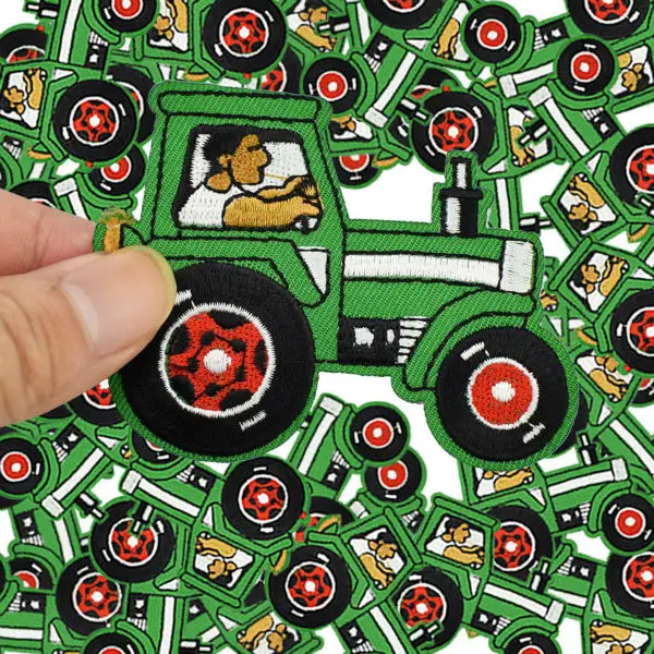 Diy Tractors patches for clothing iron embroidered patch applique iron on patches sewing accessories badge stickers on clothes