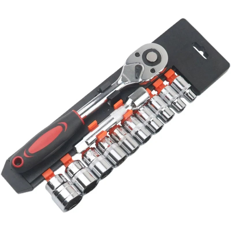 12pcs 1/2 Inch Socket Wrench Set Metric Impact Sockets Ratchet Spanner Complete Tool Kit Professional Garage Repair Tool