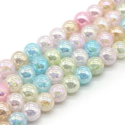 Natural Stone Multi Snow Cracked Quartz Crystal Beads For Jewelry Making Diy Bracelet Necklace 15Inch 6 8 10 12mm