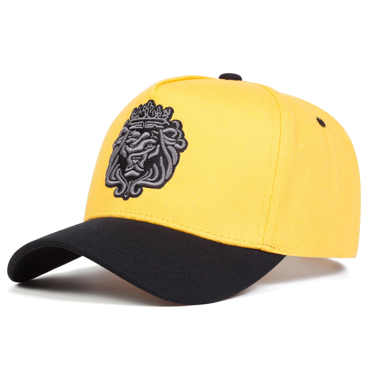 Unisex Crown Lion Embroidery Baseball Caps Spring and Autumn Outdoor Adjustable Casual Hats Sunscreen Hat