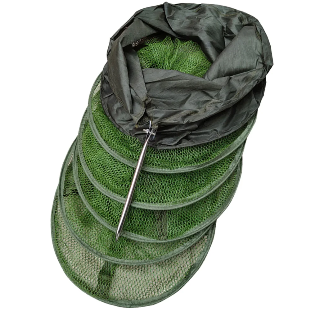 

Foldable Fishing Net 25-2m Mesh Guard Basket Stainless Steel Wild Supplies Storage Nets Fish Locating Bait Tools
