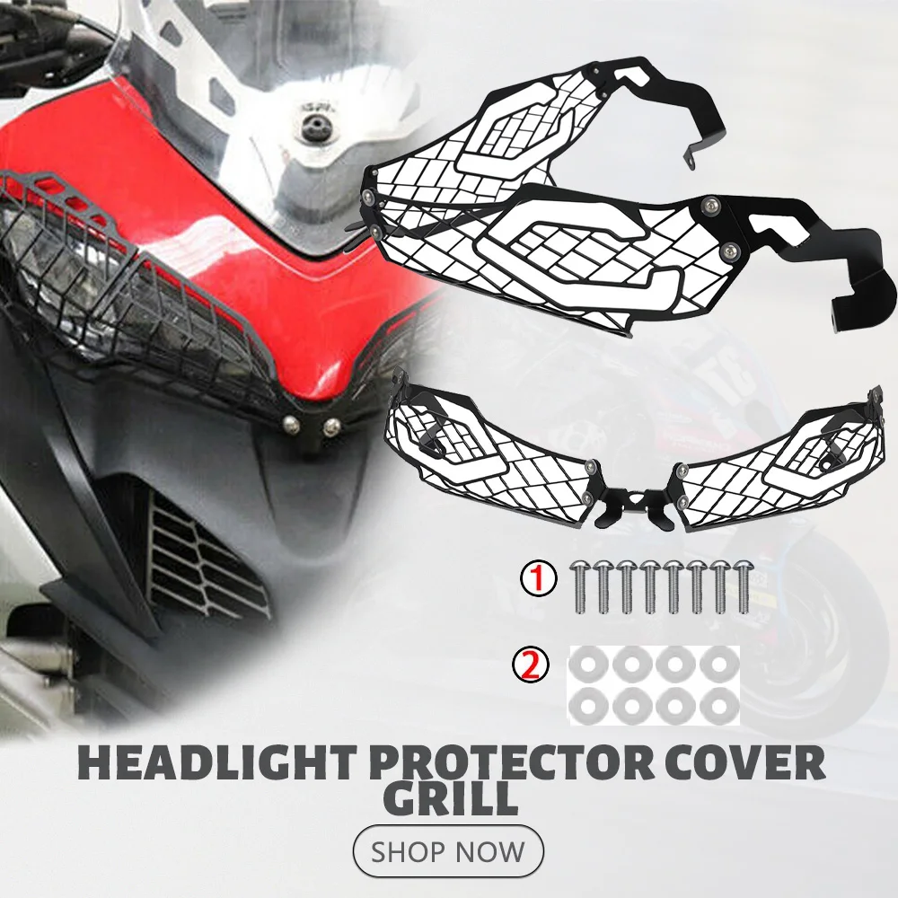 Headlight Protector Grille Guard Cover Protection Grill For Ducati MULTISTRADA 1260 1200 950 S D AIR GRAND ENDURO PIKES PEAK