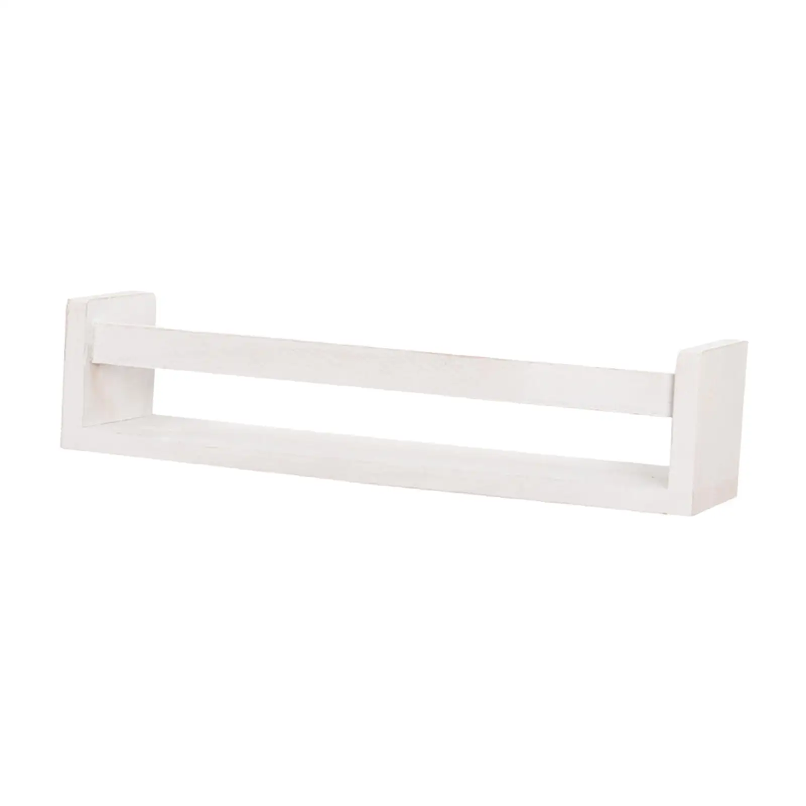 Wood Spice Rack Display Shelf Floating Space Saving Storage Rack Wall Bookshelves for Living Room Bedroom Pantry Kids Room Decor