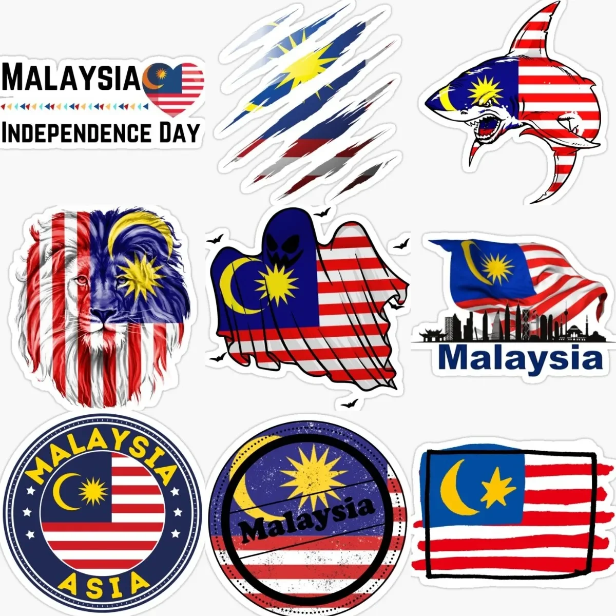 

Malaysian MAL Flag Creative Sticker Car Window Motorcycle Wall Laptop Accessories Truck Bicycle Van Glass Helmet Room Decal PVC