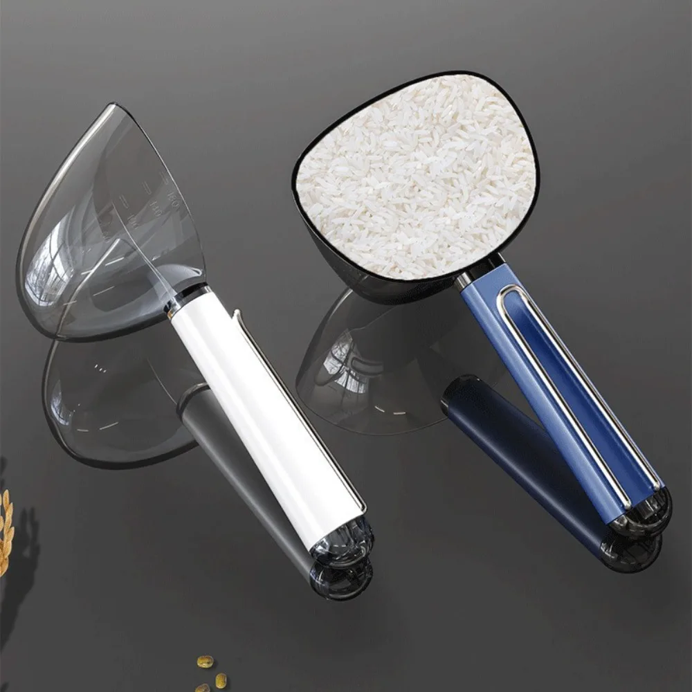 Thicken Multi-Functional Rice Scoop Plastic with Scale Pet Food Shovel 2 In 1 Easy To Clean Baking Measuring Cup Household