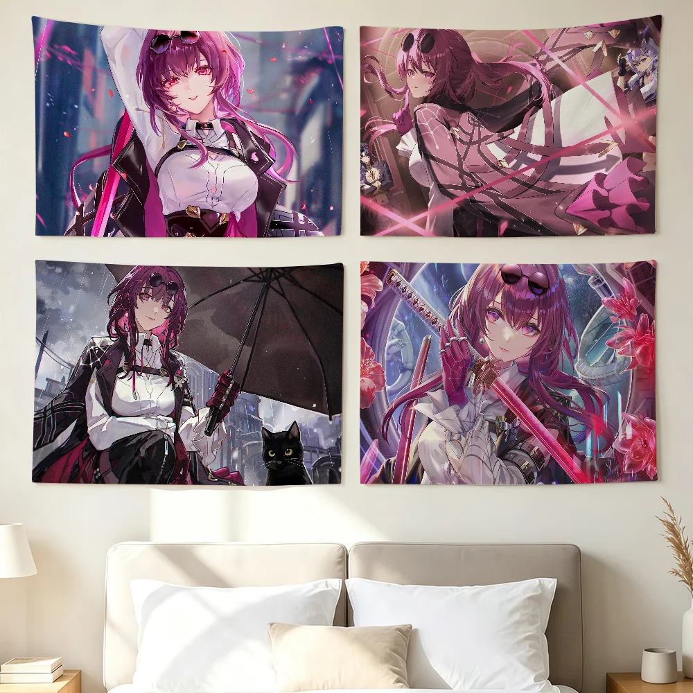 Video Game Honkai Star Rail Kafka Flag Wall Decorations Home Decor Suitable For Living Rooms Bedrooms Dormitories Parties