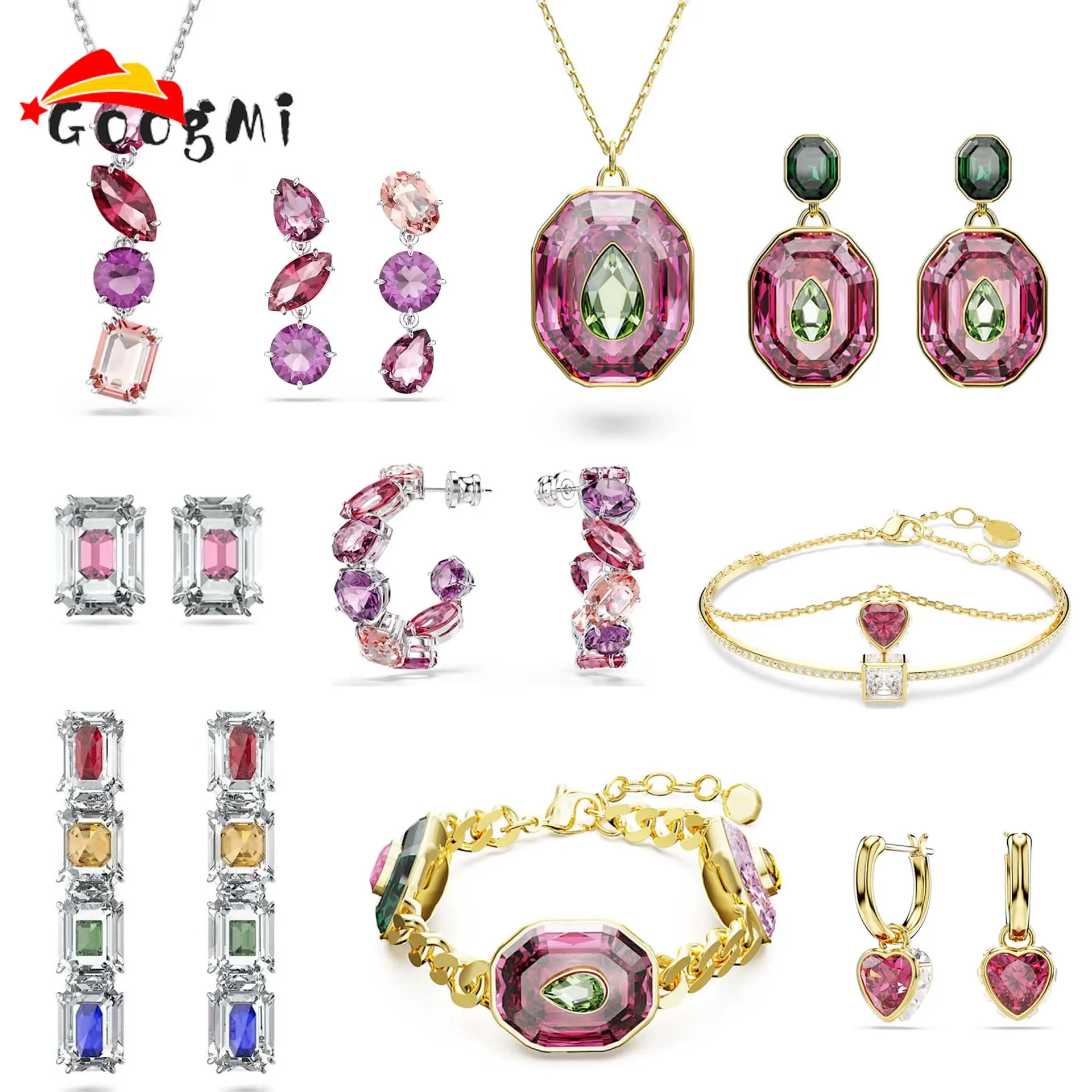 

Новинка 2026: Оригинальный комплект украшений из граненого хрусталя для женщин – геометрическое колье, серьги, браслет. Элитный ретро-стиль. Идеальные аксессуары для вечеринок.