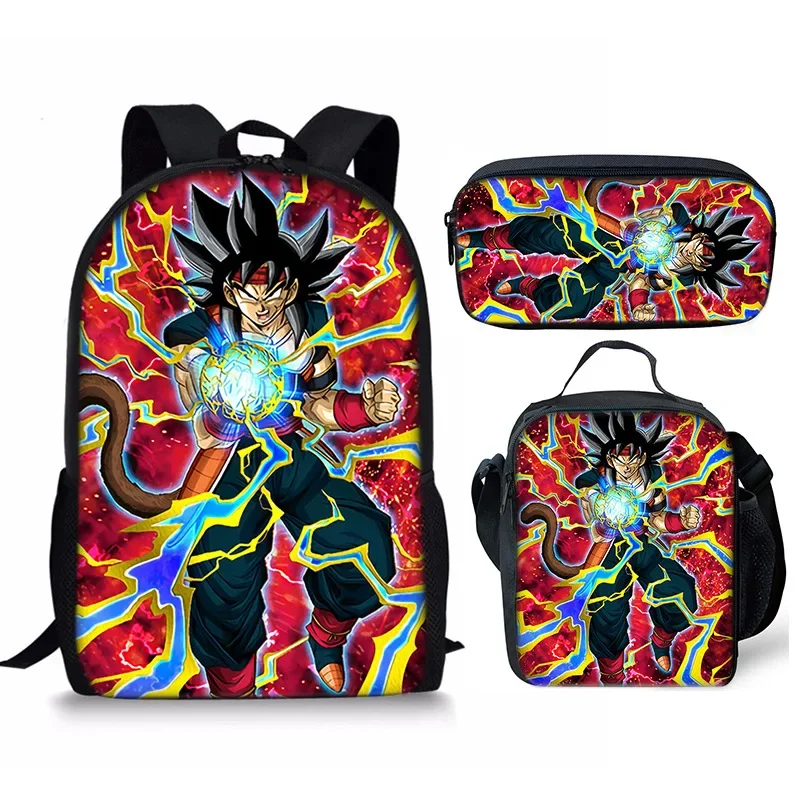 3pcs/set 17inch Anime Dragon Ball Z Children School Bags Orthopedic Backpack Kids School Boys Girls Mochila Infantil Catoon Bags