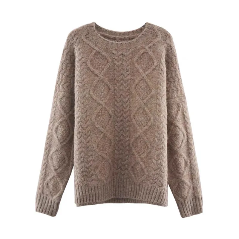 

Women's Sweater Retro Fried Dough Twists Loose Wear Thickened Autumn And Winter New Versatile Top Sweater Coat
