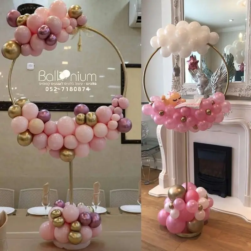 

Round Balloon Stand Arch Balloons Wreath Ring for Wedding Decoration Baby Shower Kids Birthday Party Christmas Balloon Garland