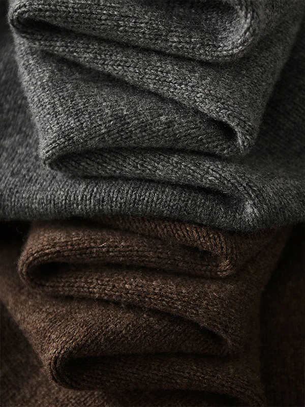 Pull décontracté à manches chauve-souris, tout en cachemire, vieux argent, vent, col roulé