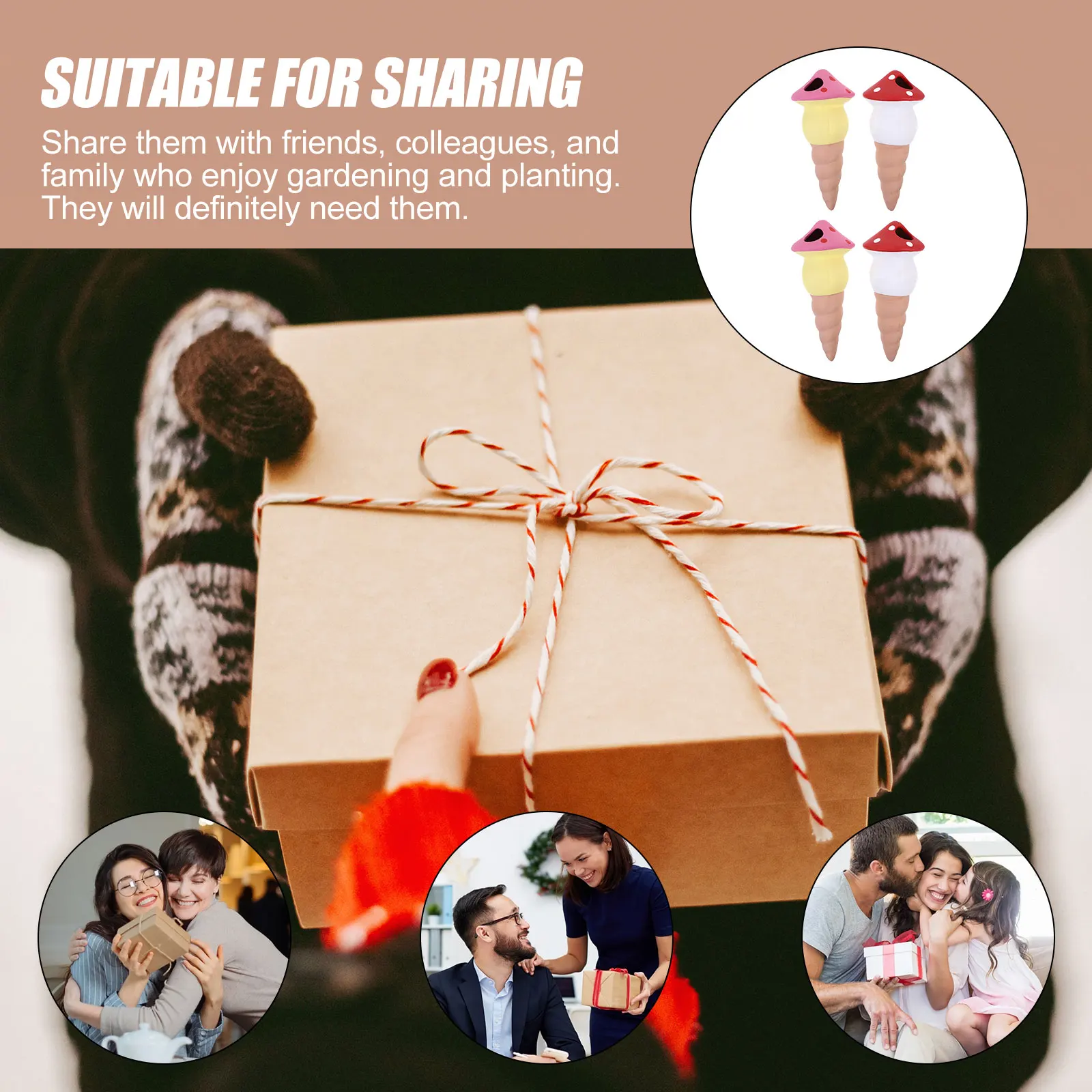 

4Pcs Automatic Watering Spikes Ceramic Plant Waterers Self Watering Devices for Indoor Outdoor Plants Gardening Tools