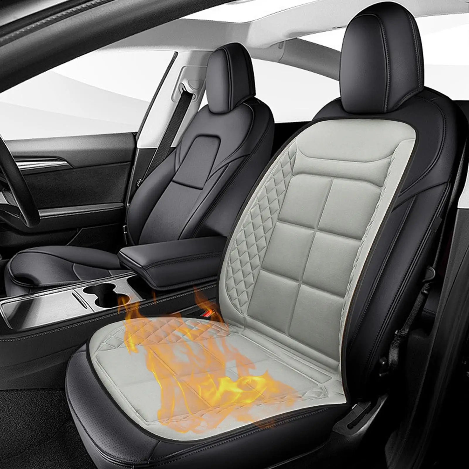

Car Seat Warmer Winter Seat Cover For Full Back Adjustable Automotive Chair Warming Device For RV SUV Sedan Truck Auto