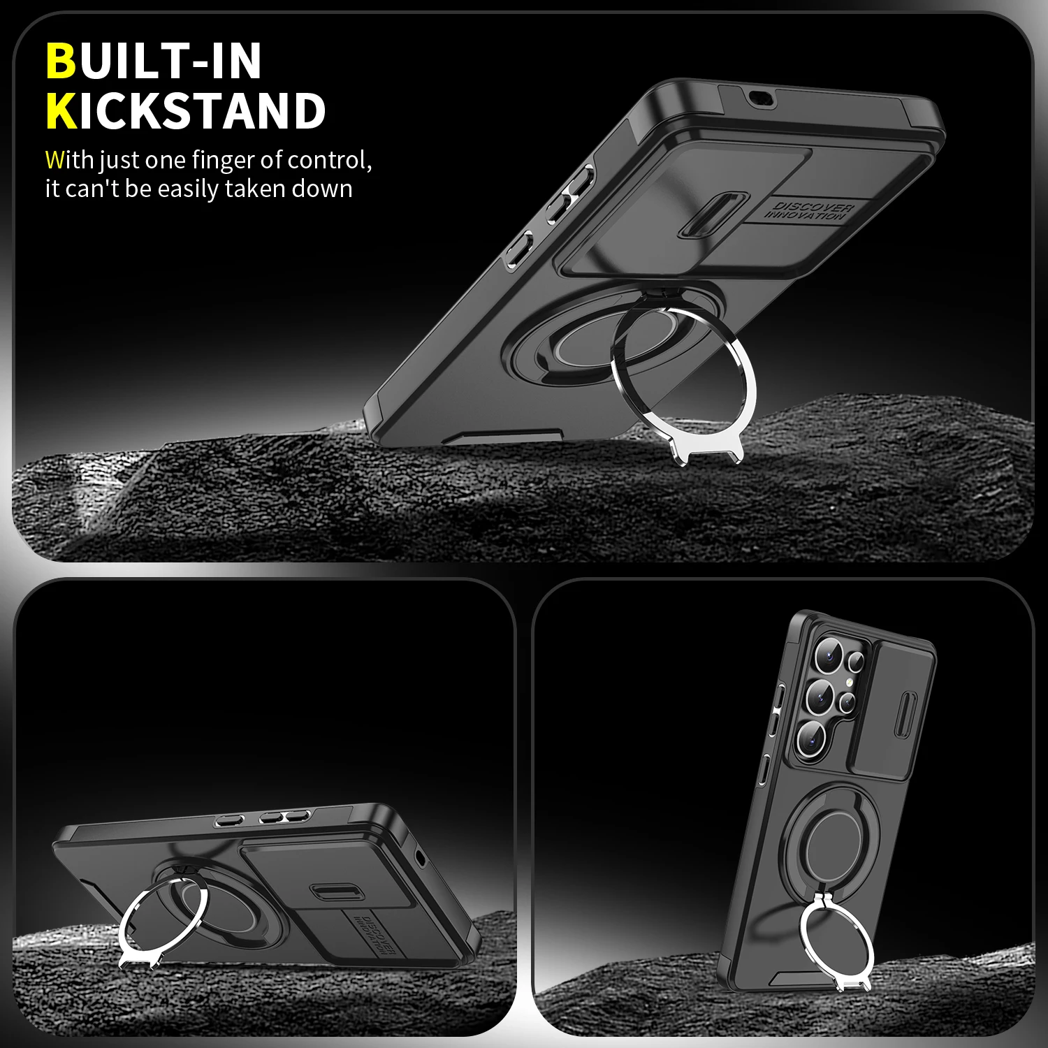 For Samsung Galaxy S25 Ultra Plus S24 S23 A55 A35 A16 Protective Phone Lens With Bracket Ring Magnetic Suction Wireless