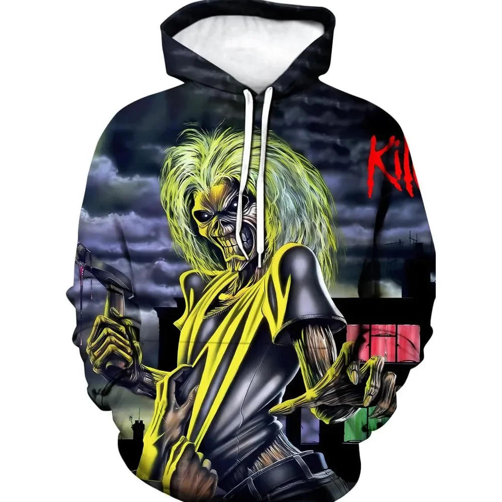 

The Living Dead толстовка с 3d принтом для мужчин и женщин, модный спортивный костюм с большим графическим принтом, винтажная толстовка с капюшоном в стиле рок, мужская одежда