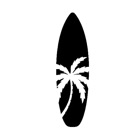 

Car Sticker Personality Surfboard Palm Tree Vinyl Car Rear Window Body Decal Waterproof Sun Protection,25cm*18cm