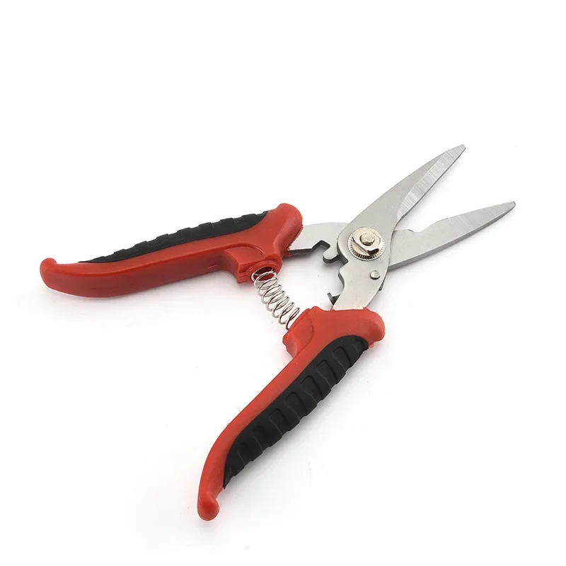 1Pcs Stainless Steel Electrician Scissors Multifunctional Manual Scissors Groove Wire Trimmer and Sheet Steel Electrician Tools