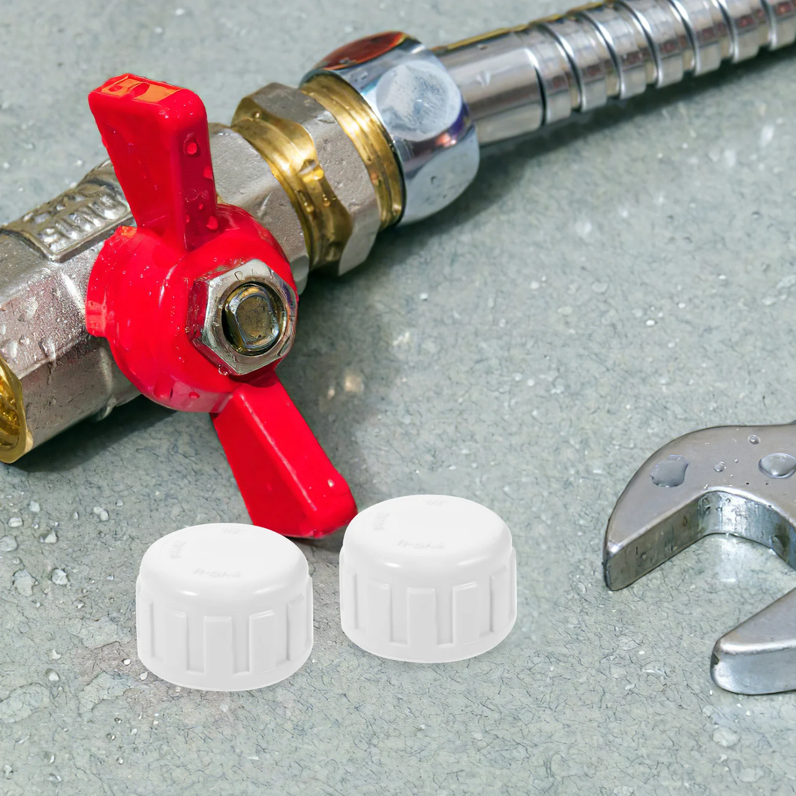 

25Pcs PVC Internal Thread End Caps Lightweight Durable Pipe Plugs for Sprinkler Irrigation Cold Water Supply PVC Fitting Saver