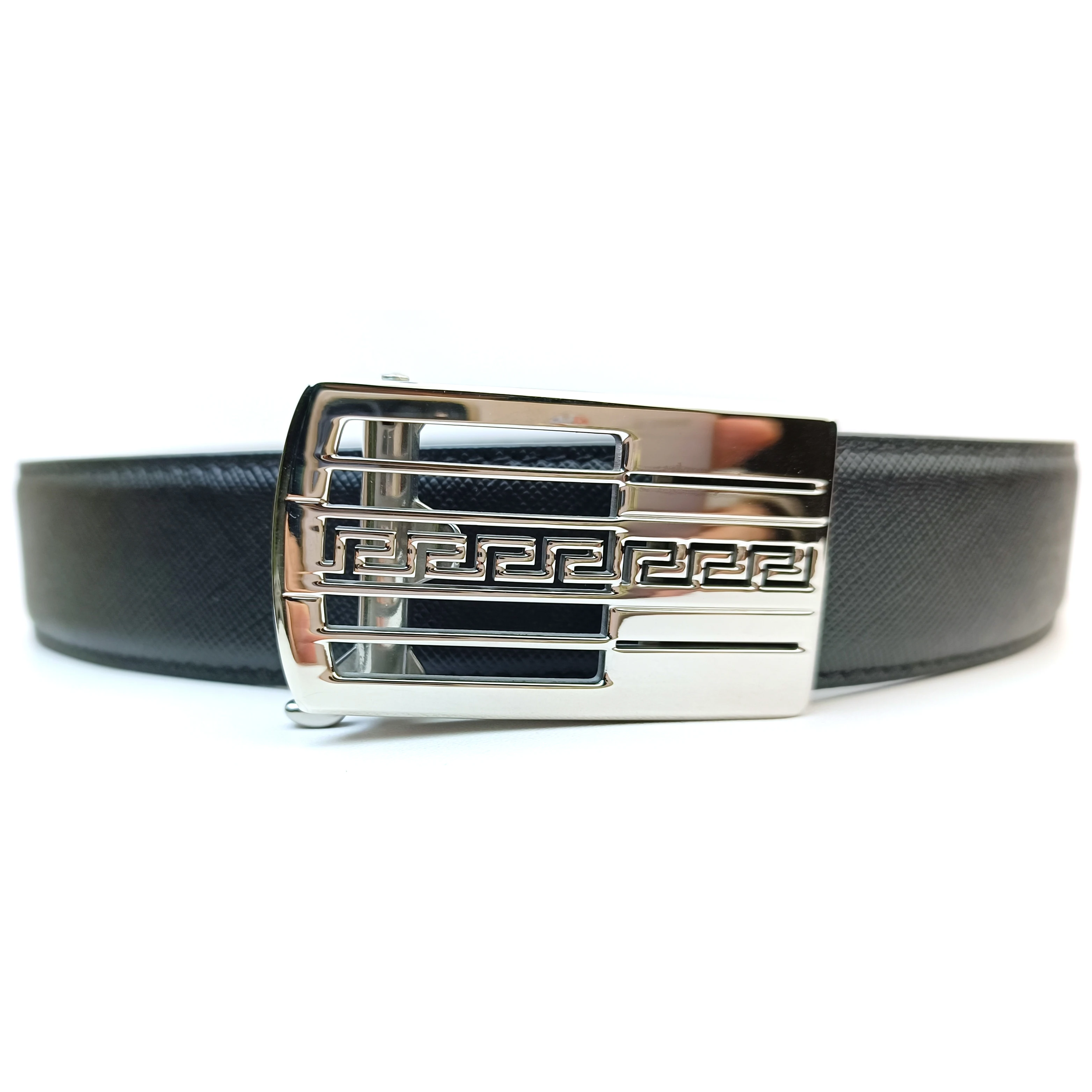 Men's high-end private custom belt with a width of 35mm. Unique stainless steel top layer cowhide belt from a renowned designer