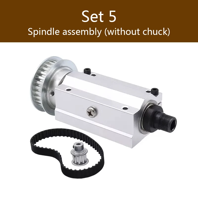 50/63 Four-jaw/Three-jaw Chuck Spindle Assembly Mini Lathe Woodworking Beads Machine Spindle Assembly DIY Lathe/Bead Machine