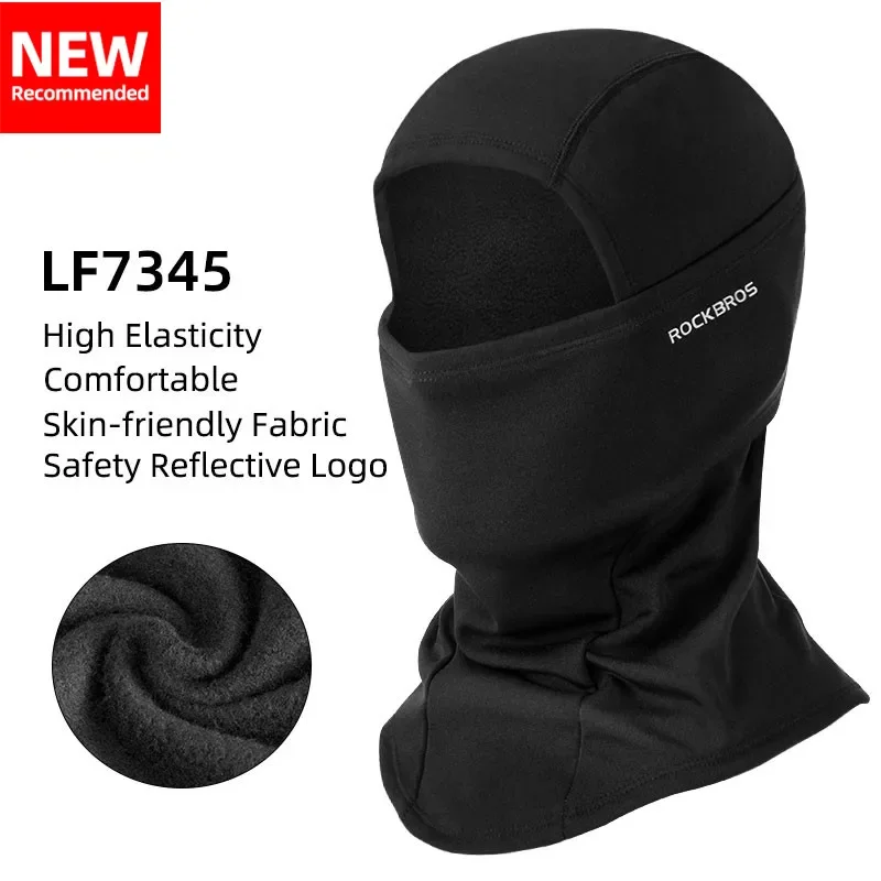 ROCKBROS-Windproof Fleece Cycling Mask, Thermal Face Balaclava, Ski Fishing Hat, Keep Warm, Winter