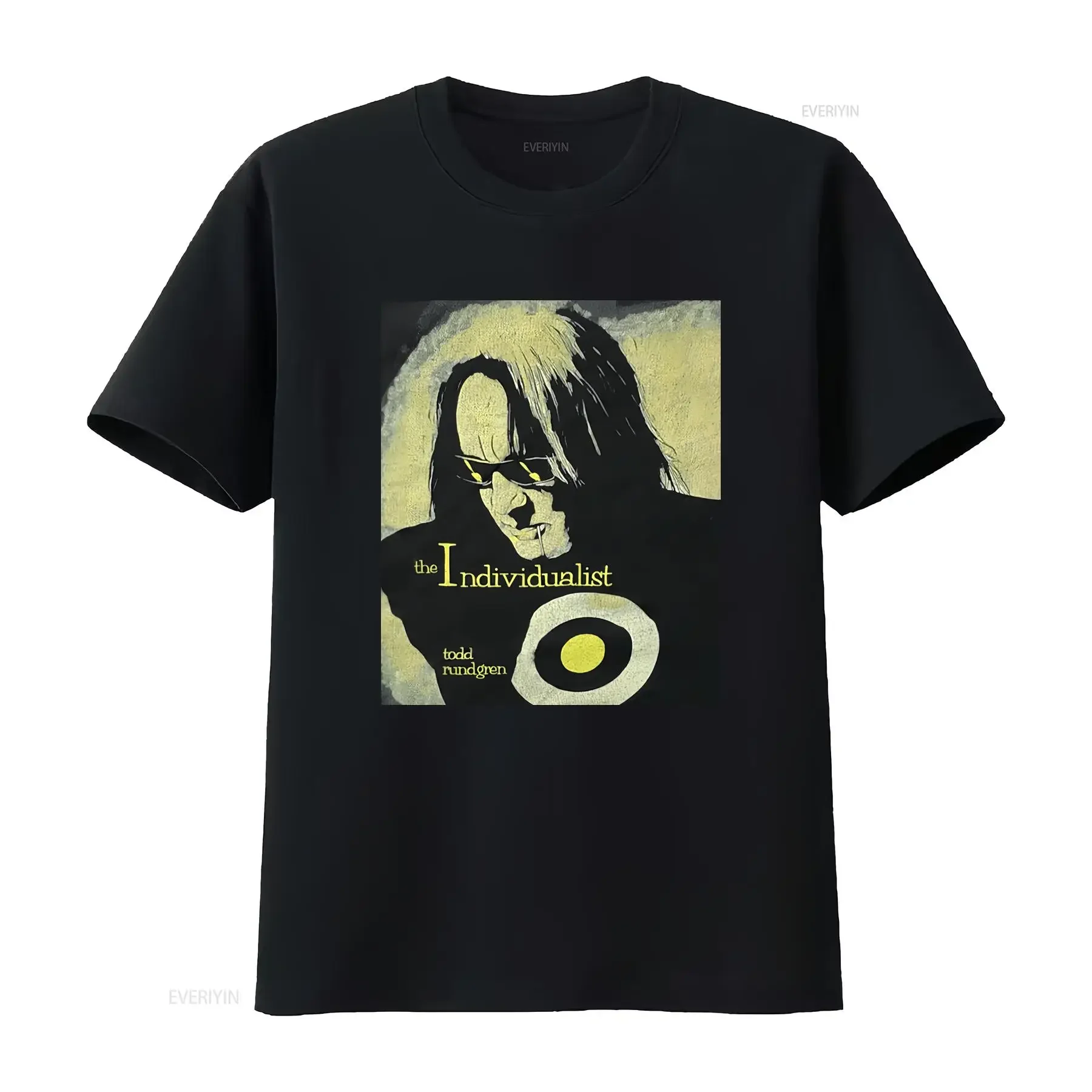 Todd Rundgren The Individualist size L Large Black T Shirt Rare TR i Utopia Band vintage Washed homme Casual designer clothes