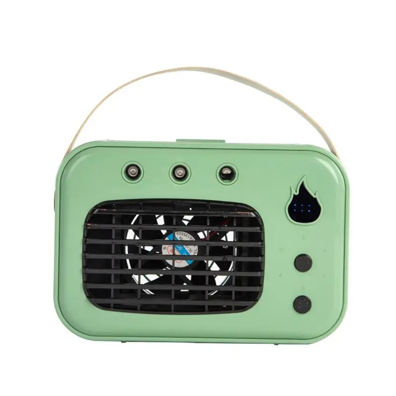 

Портативный электрический настольный вентилятор-охладитель воздуха B59B-USB с функцией распыления воды для домашнего использования