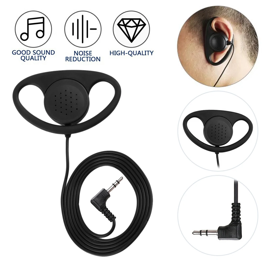 2PCS 5PCS 10PCS D Shape Soft Ear Hook Earpiece 3.5mm Clip Type Earphones Portable Stereophone Headphone for for Laptop PC