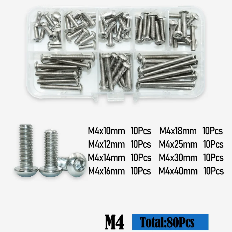 M2 m2, 5 m3 m4 m5 m6 m8 m10 Knopf kopf Innen sechs kant Maschinen schrauben Schraubens atz Edelstahl iso7380 Inbus runde Sechs kant antriebs schrauben – Detail 8