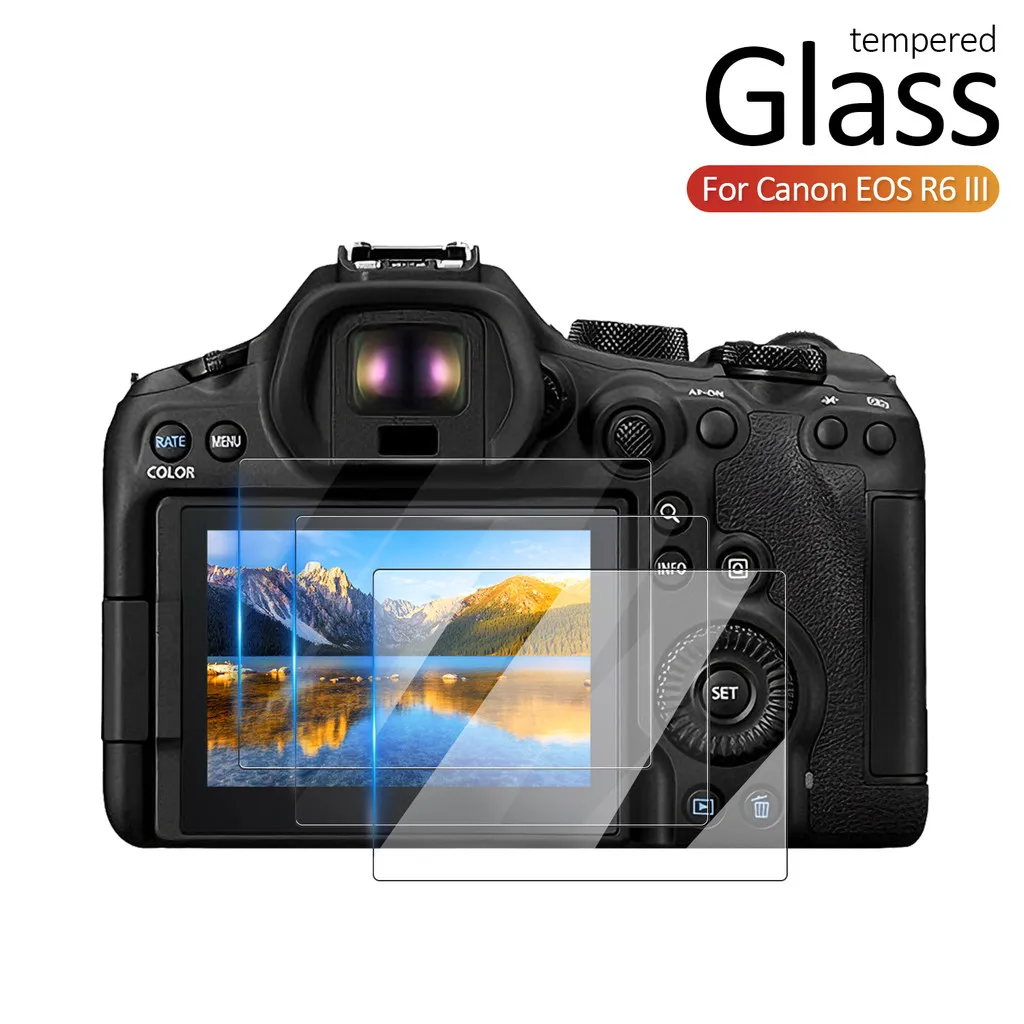 2 Stück 9H gehärtetes Glas Displayschutzfolie für Canon R6/R7/R8/R10/R50/R100 Serie, kratzfeste Kamera-LCD-Display-Schutzfolie