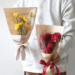 Waterproof Floral Packaging Leather Paper Bag Flower Art Fresh Flower Packaging Multiple Bags Universal Gift Wrapping Jewelry