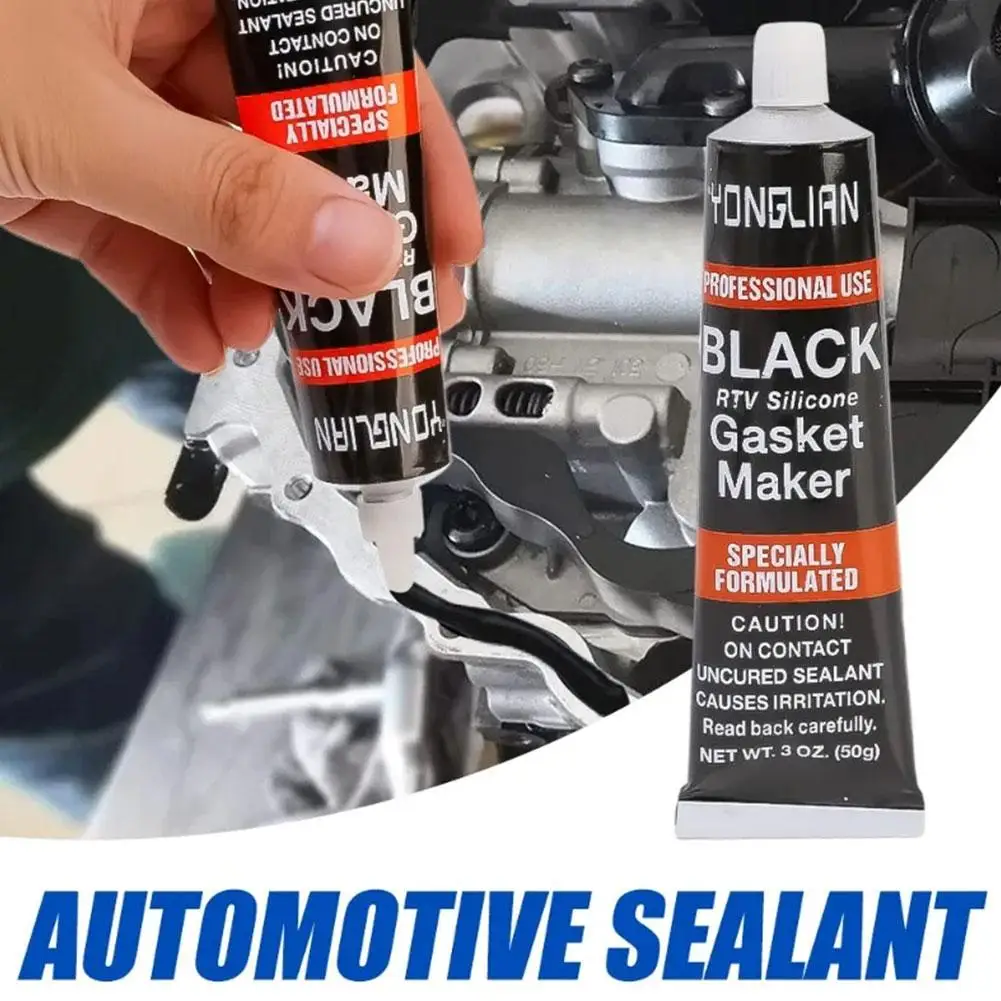 3pcs Motor Gasket Sealant Automotive Engine Sealant Adhesive High Temperature Black RTV Silicone Gasket Maker Car Glue