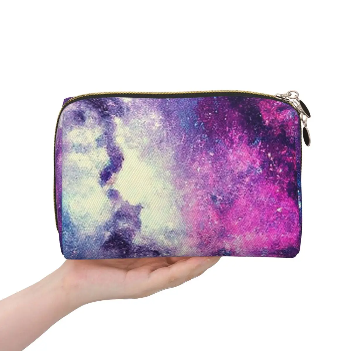 Vibrant Galaxy Print (13) Women Cosmetic Bag Travel Makeup Organizer Pouch Toiletry Storage Dopp Kit Case