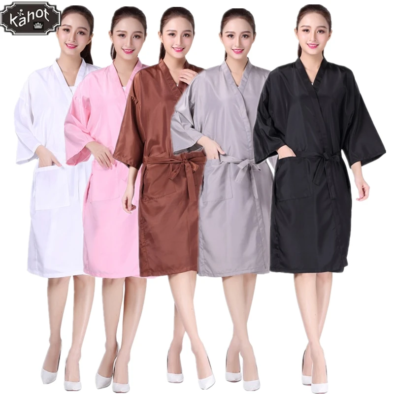 

Salon Client Gown Robe Hairdresser Professional Smock for Kimono Style Hairdressing Cape Beauty SPA Hotel Guest Clothes