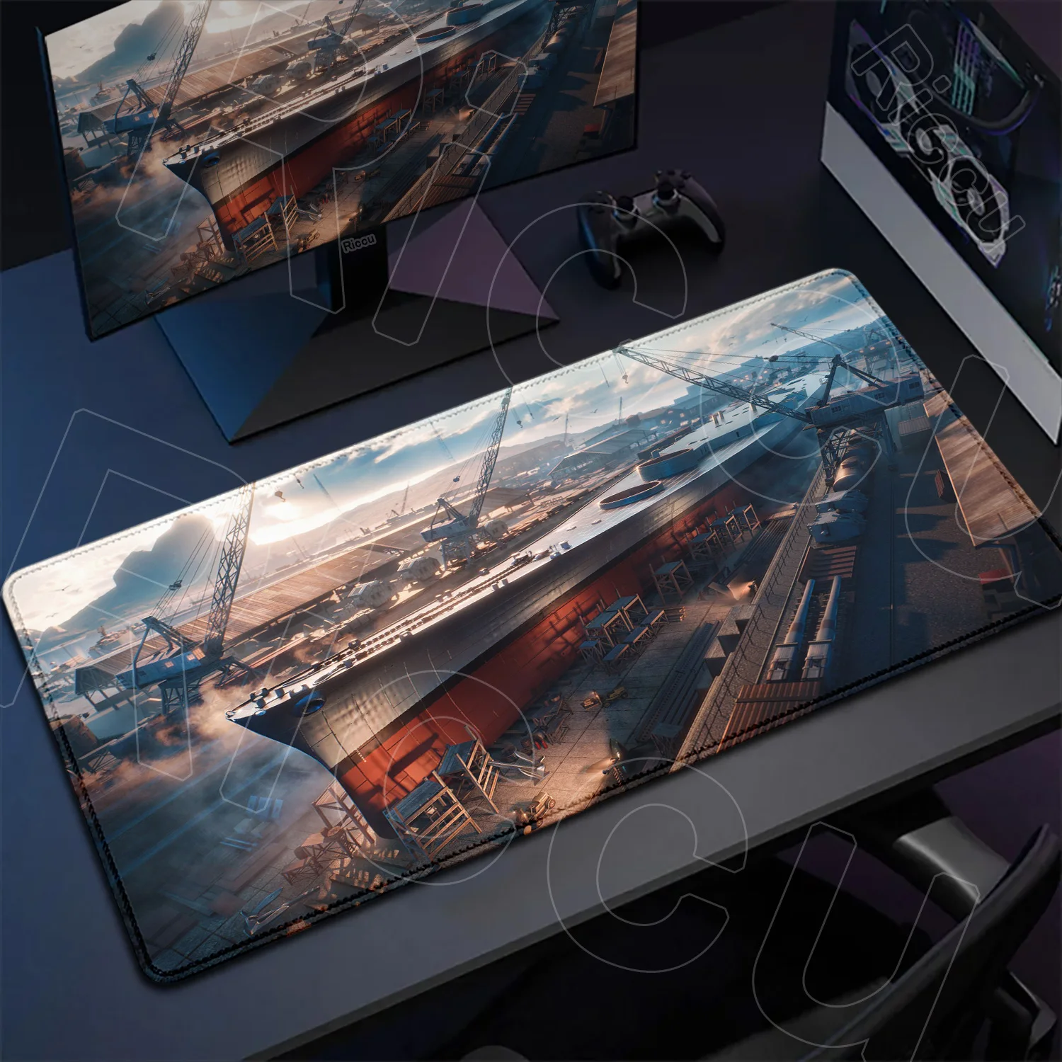 

PC W-World of Warship Rug 600X300MM Mouse Pad Tablet Laptop XXL desktop mouse pads HD Gaming Full-size table protective Desk mat
