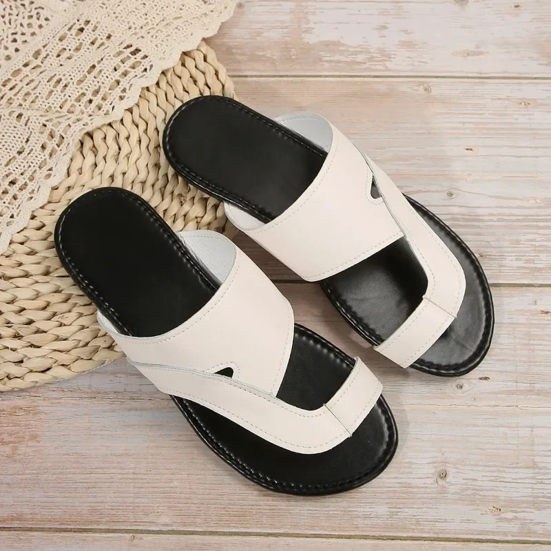 Women Slippers 2024 New Summer Sexy Beach Shallow Solid Color Fashion Casual Sandals Flat Shoes Flip Fops Slippers Slides Women